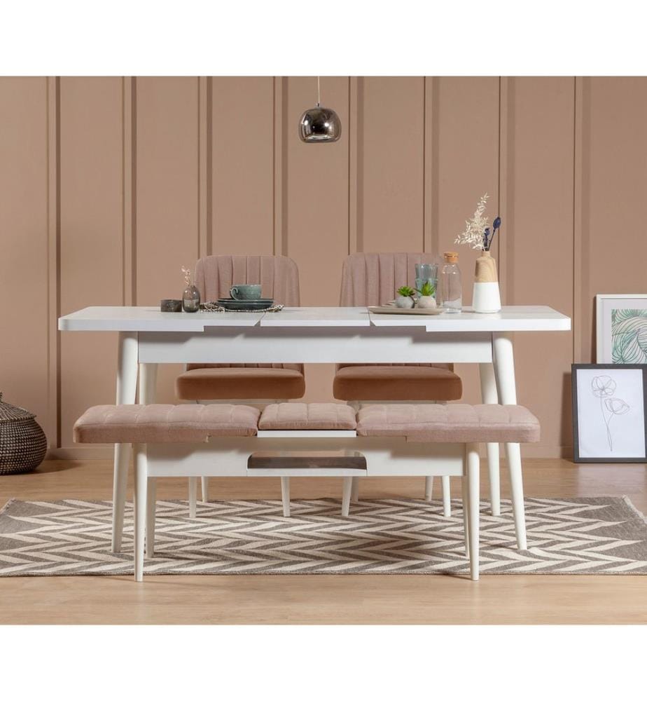 Bianca, Sedia Da Ufficio, 85X46X46 cm, Piastra Di Particelle Con Rivestimento Melamina