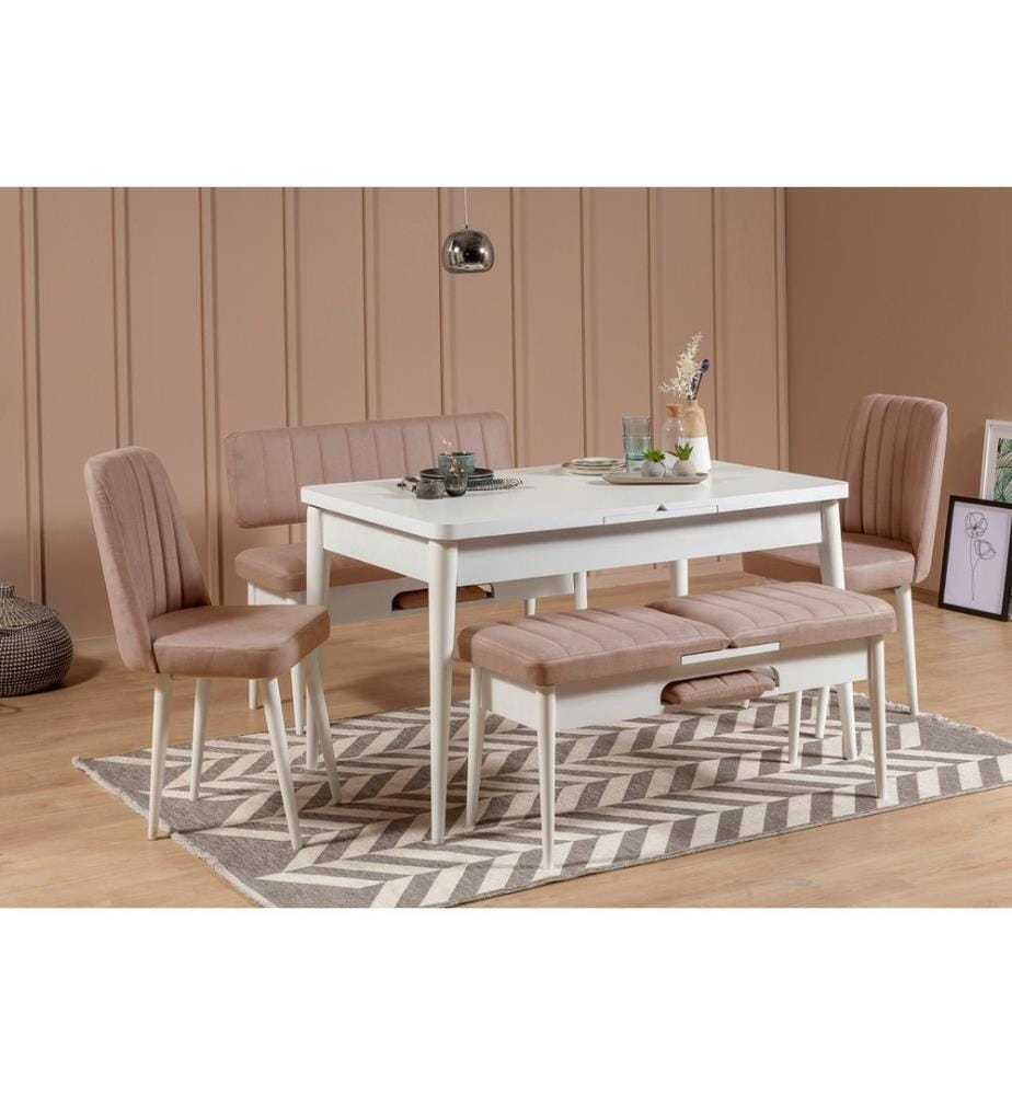 Bianca, Sedia Da Ufficio, 85X46X46 cm, Piastra Di Particelle Con Rivestimento Melamina