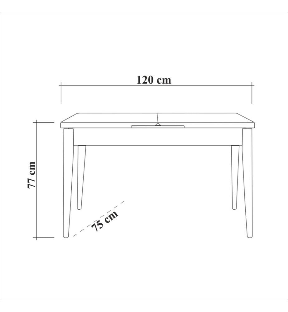 Dining Table, Atlantic Pine, Melamine Coated Particle Board