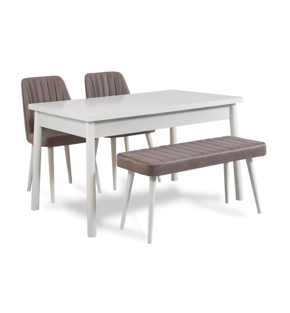 Bianco, Grigio, Tavolini Da Caffè, 75X120X75 cm, Piastra Di Particelle Con Rivestimento Melamina
