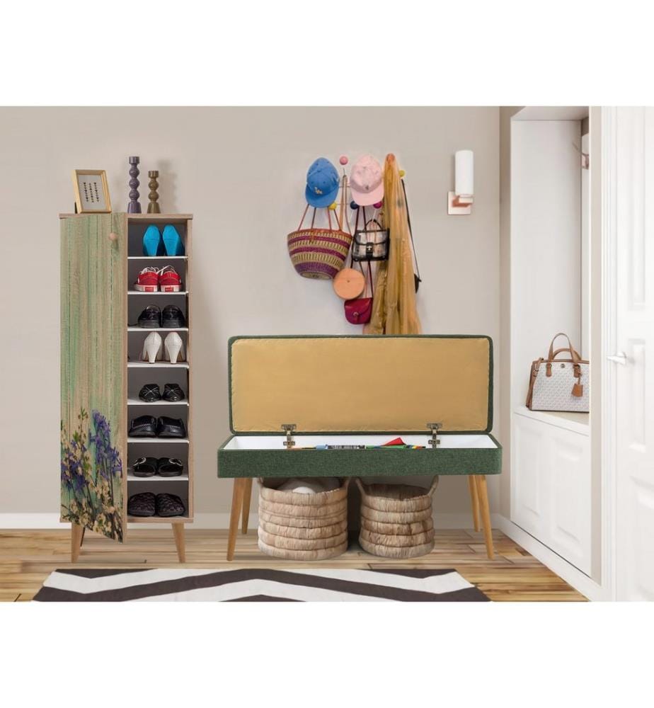 Ensemble de meubles de couloir, Sonomo, Vert, Panneau de particules mélaminé