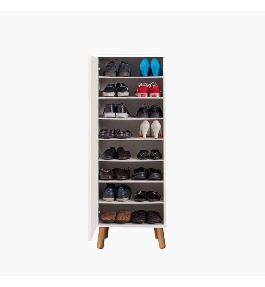 Meuble à chaussures, blanc, en aggloméré mélaminé
