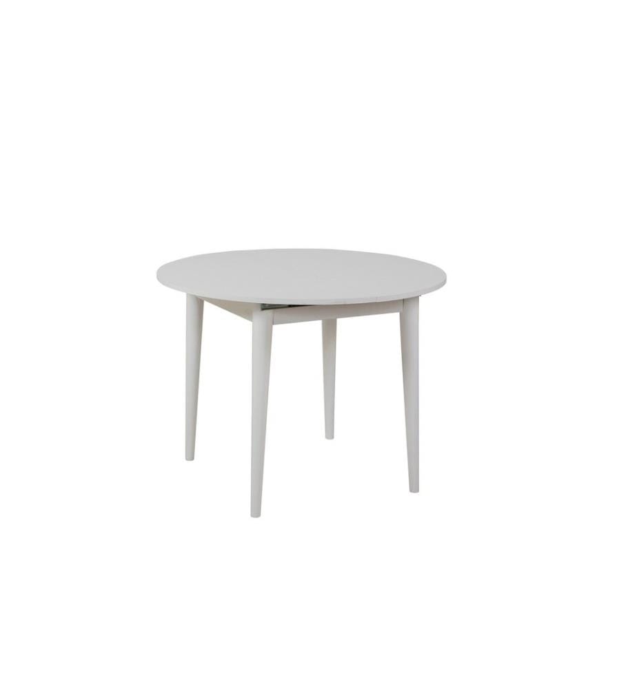 Table à rallonges, blanc, panneau de particules mélaminé