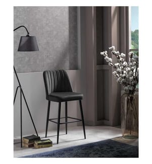 Barhocker-Set , 4 Stück, Anthrazit, Schwarz, Melaminbeschichtete Spanplatte, Stoff: Polyester