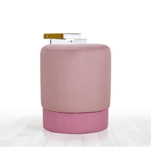 Pouffe, Rosa, 50% Baumwolle - 50% Samt