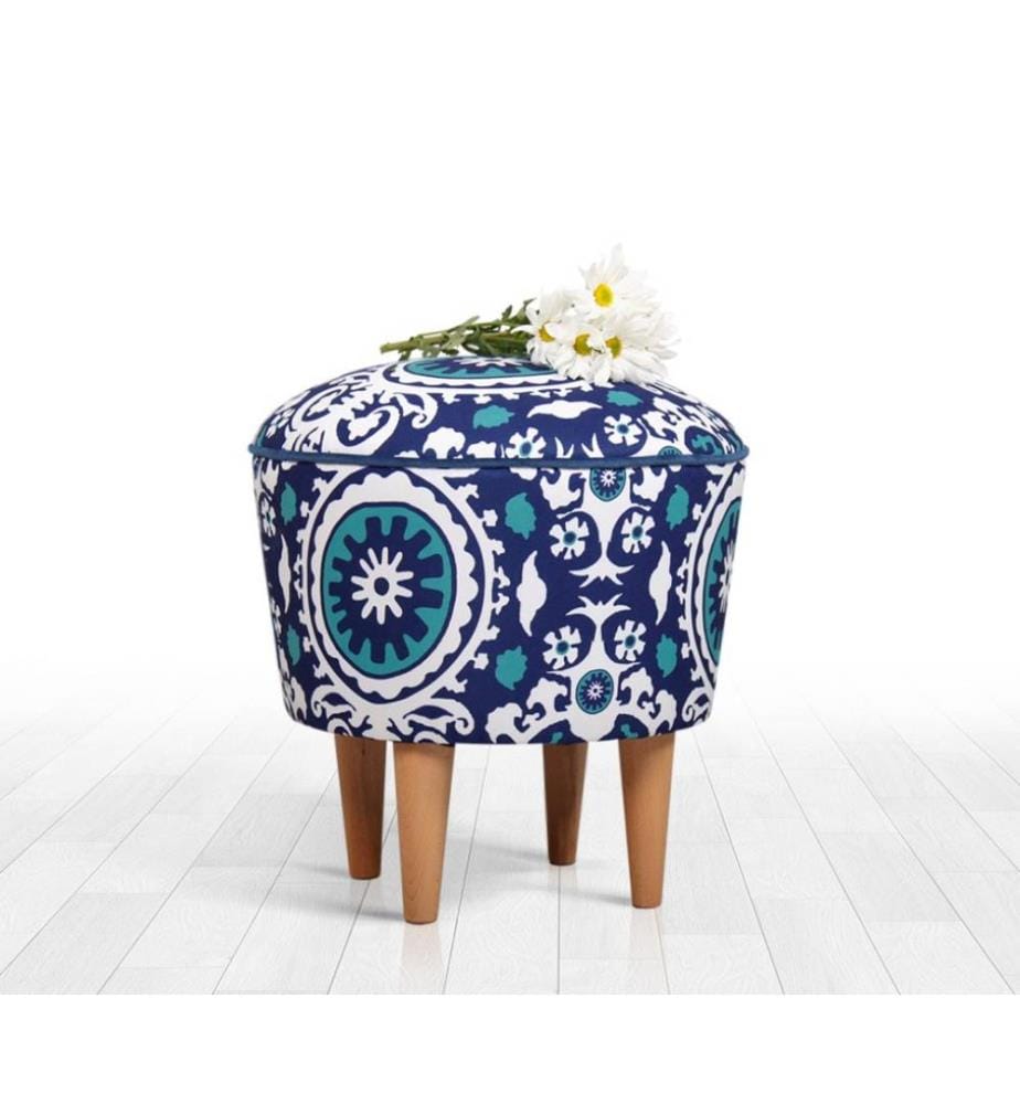Sitzsack, Blau Weiss, Mikrofaser