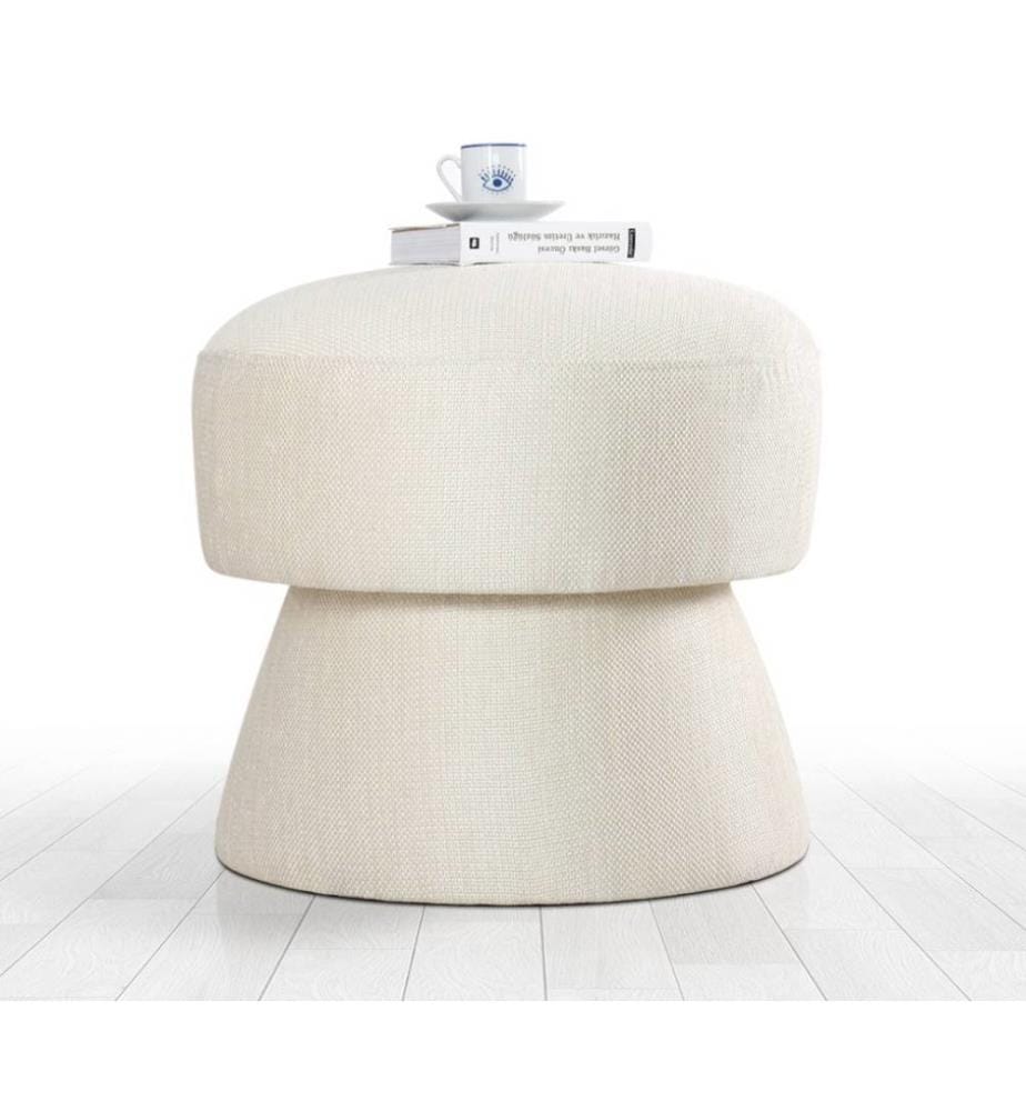 Pouf, Crema, 50% cotone - 50% lino