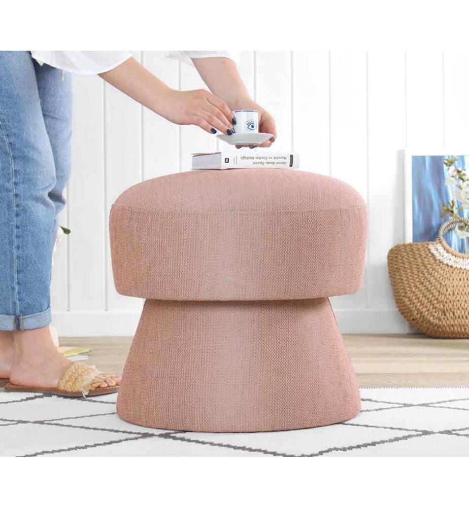Pouf, Rosa, 50% Cotone - 50% Lino