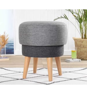 Sitzsack, Grau, 100% Leinen
