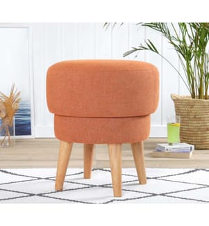 Sitzsack, Orange, 100% Leinen