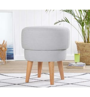 Sitzsack, Hellgrau, 100% Leinen
