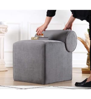 Sitzsack, Grau, 100% Baumwolle