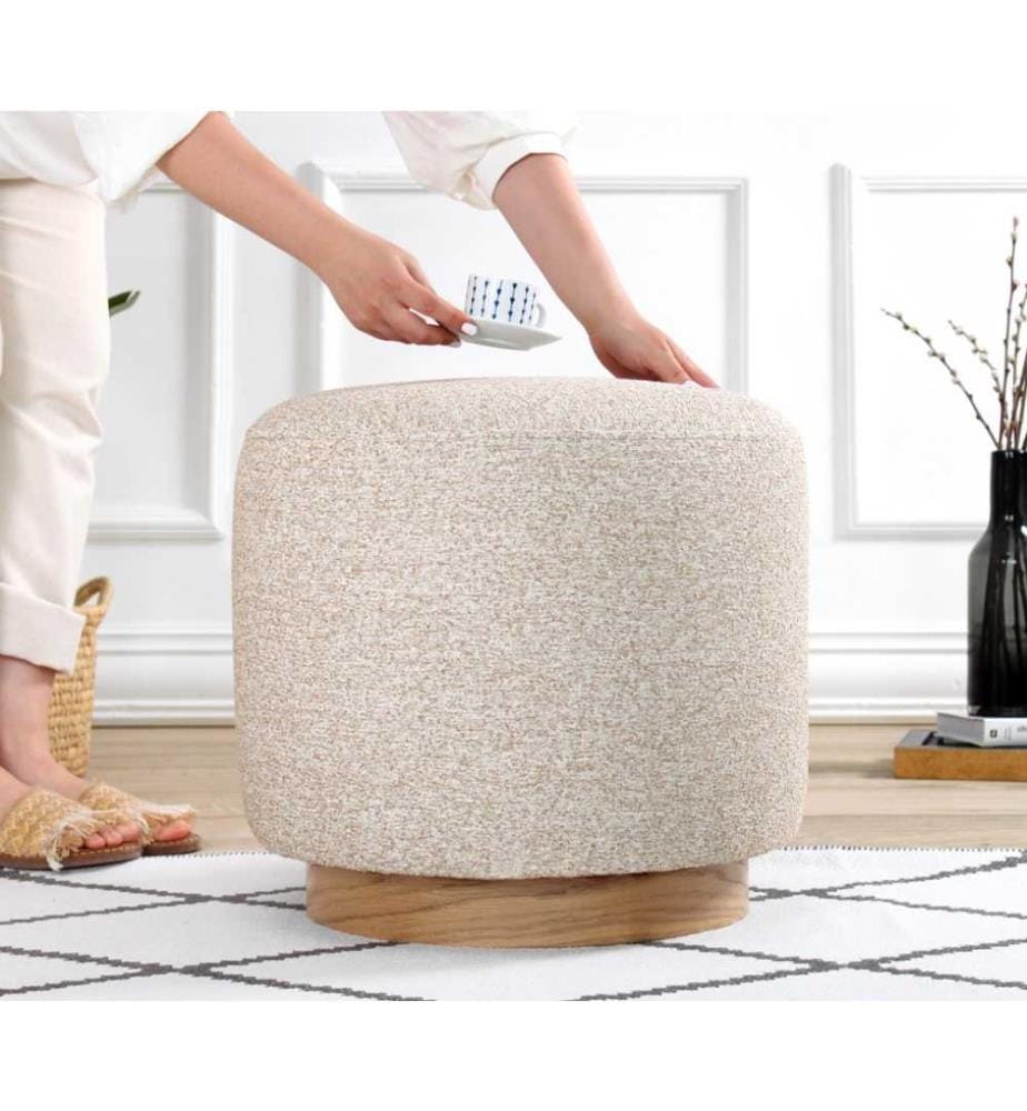 Sitzsack, Beige, 50% Baumwolle - 50% Leinen