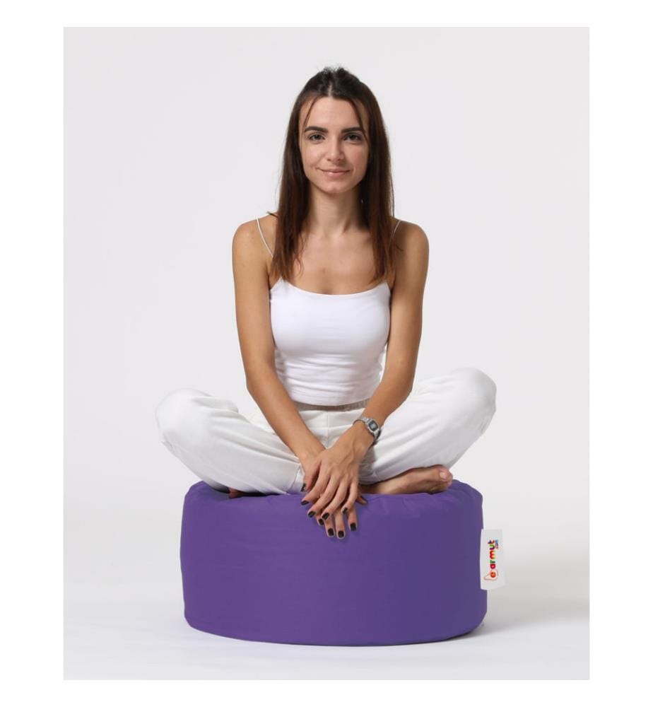 Garten-Sitzsack, lila, hochdichter recycelter Styropor, Polyester-Gewebe