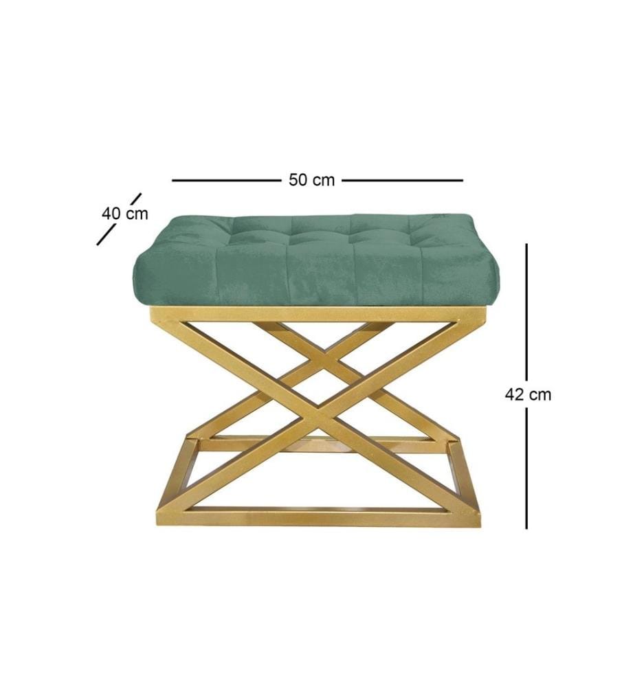 Pouf, or, vert, cadre : 100% métal, tissu : 100% polyester Babyface