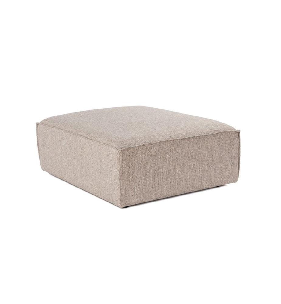 Pouffe, Sand Beige, Gestell: 100% Hainbuche, Stoff: 100% Leinen