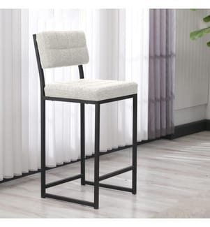 Sgabello da bar, color crema, struttura: 100% METALLO