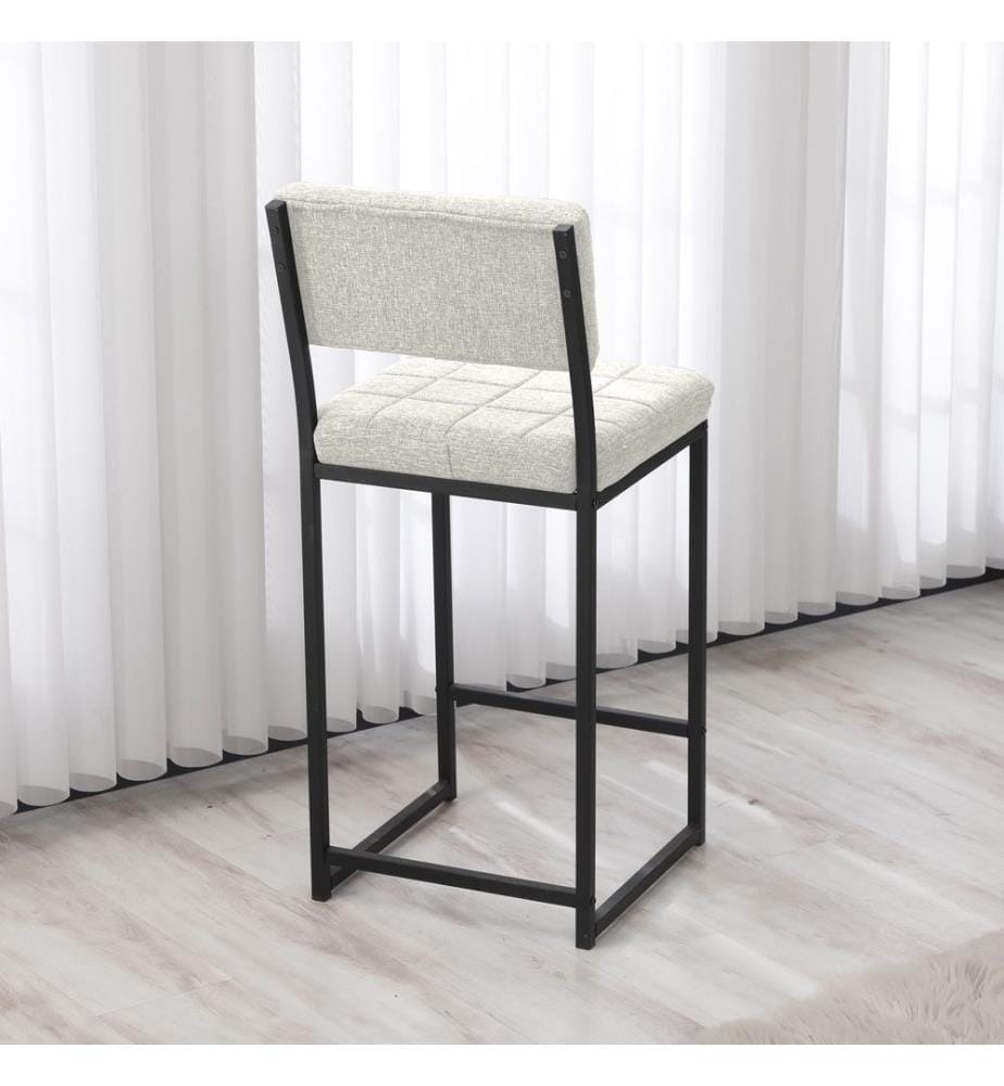 Tabouret de bar, crème, structure : 100 % métal