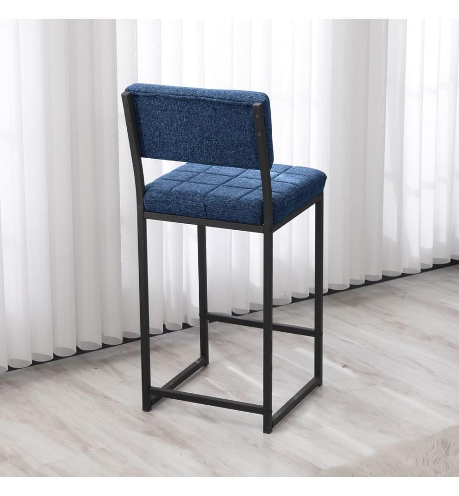 Sgabello da bar, blu navy, struttura: 100% metallo
