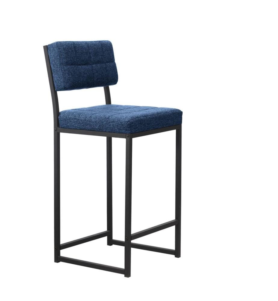 Sgabello da bar, blu navy, struttura: 100% metallo