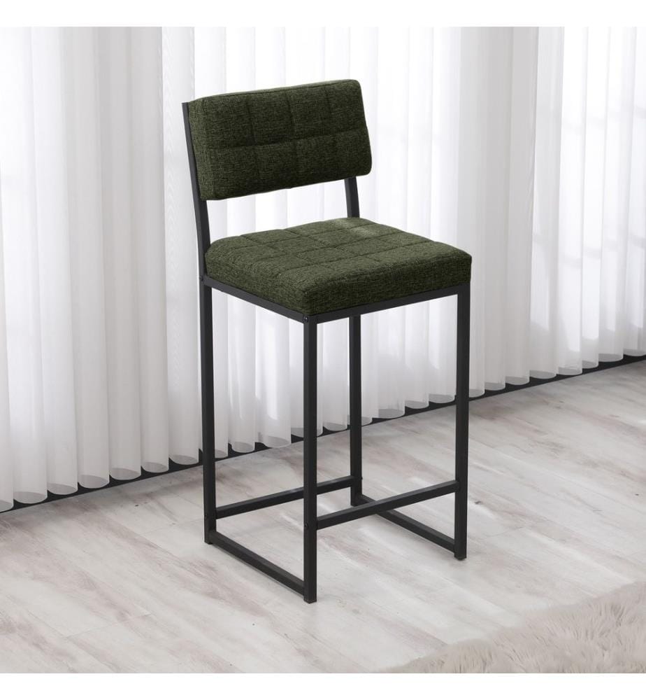 Sgabello da bar, verde, struttura: 100% METALLO
