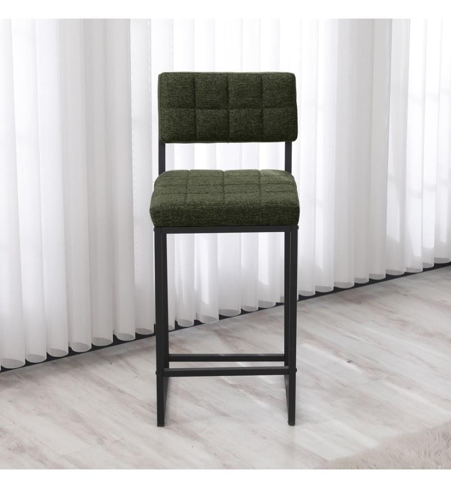 Sgabello da bar, verde, struttura: 100% METALLO