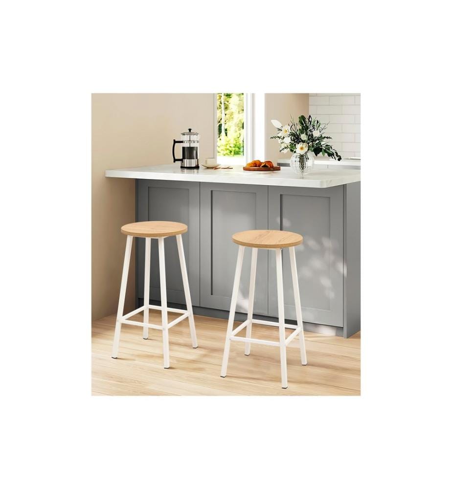Hocker, weiss, 100 % Spanplatte, Gestell: 100 % Metall