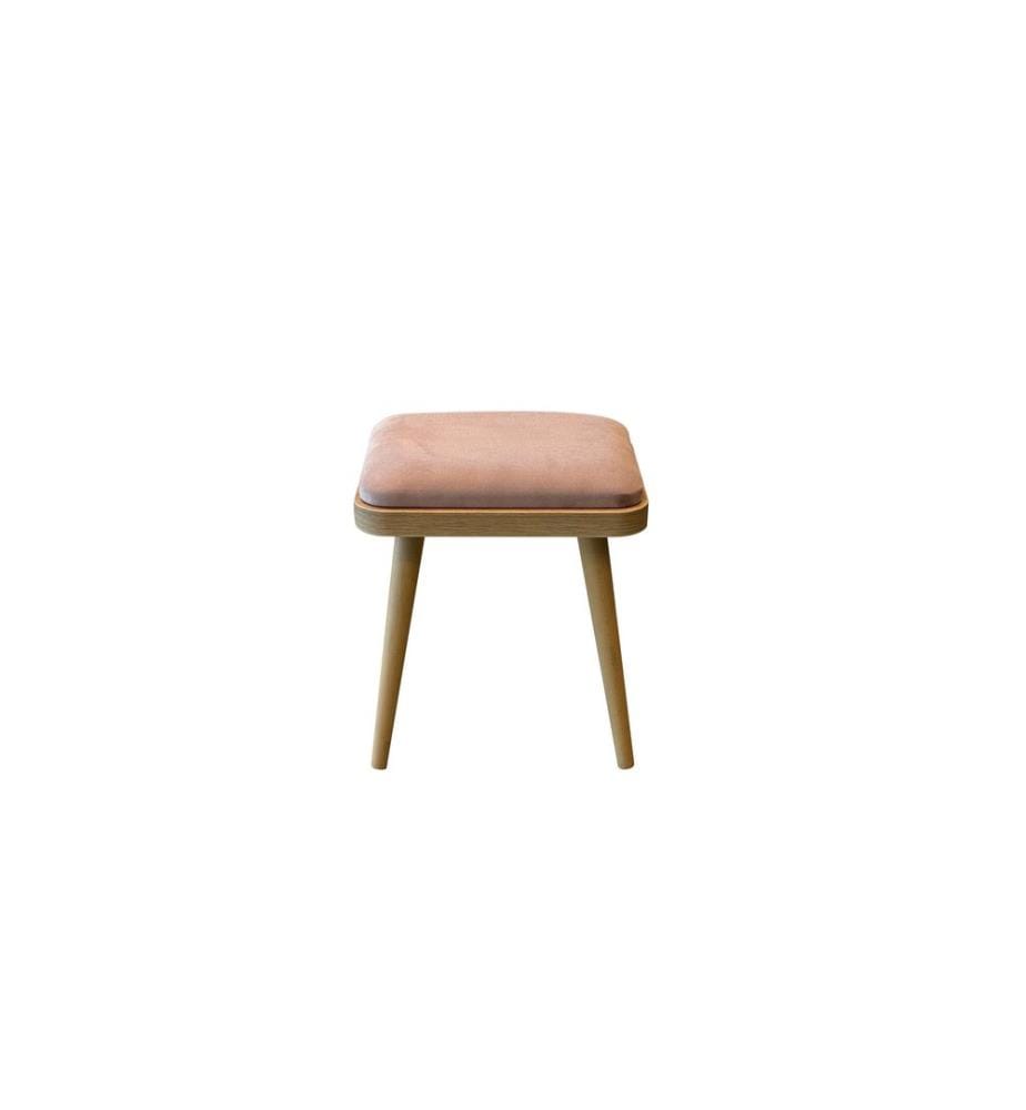 Hocker-Set, 2-teilig, Eiche, Stein, 100 % melaminbeschichtete Spanplatte, Bezug: 100 % Leinen