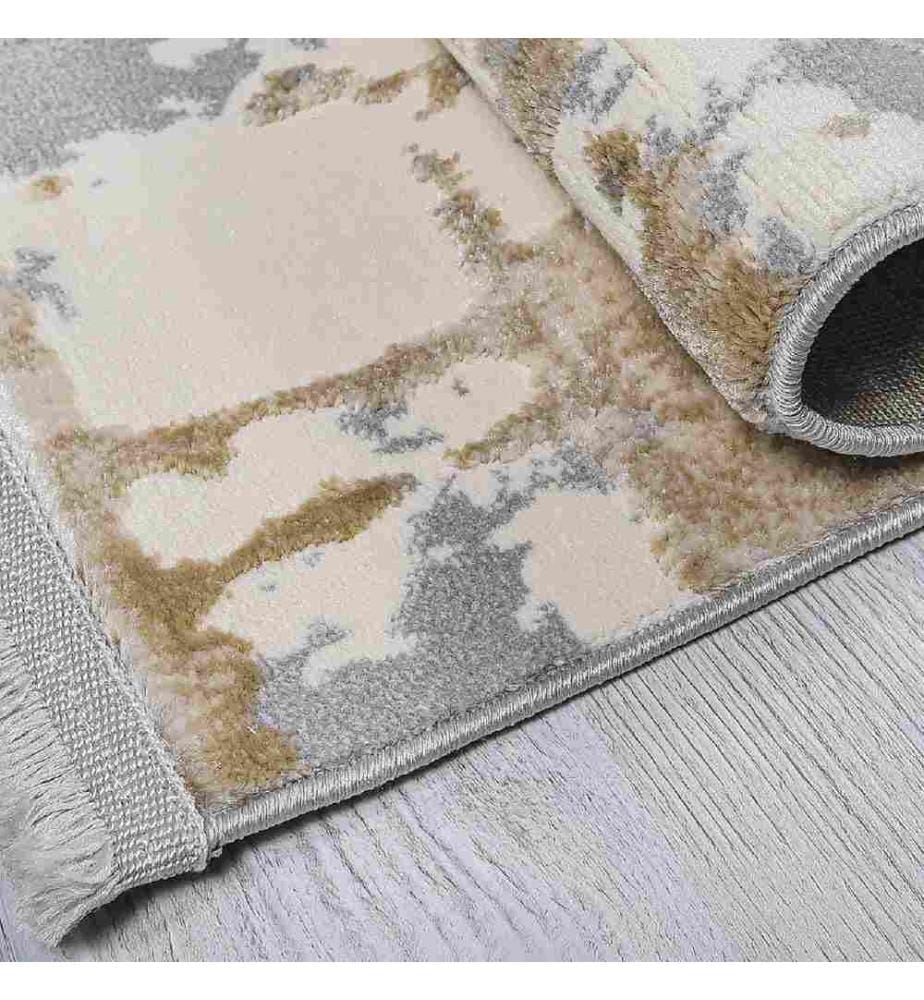Flurteppich, Grau, Beige, Creme, 60% Polypropylen - 40% Polyester, 120 x 450 cm