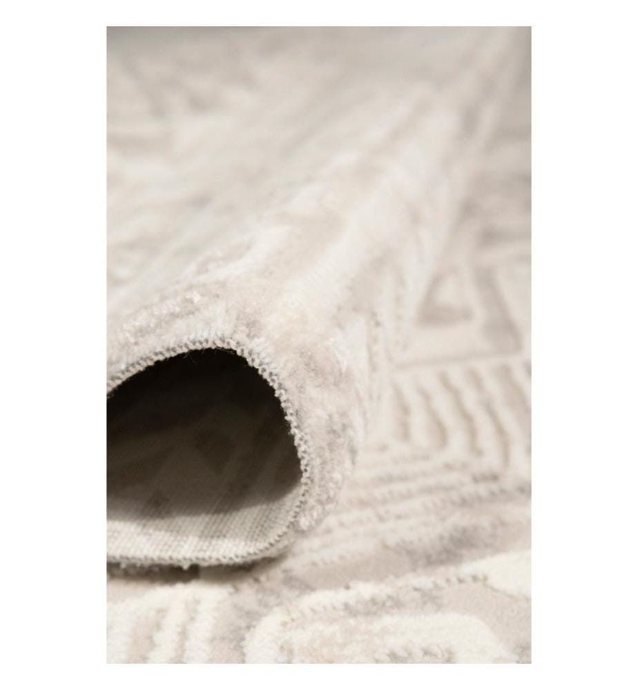 Tapis de salle, Beige, 70% Polypropylène - 30% Polyester, 80 x 200 cm