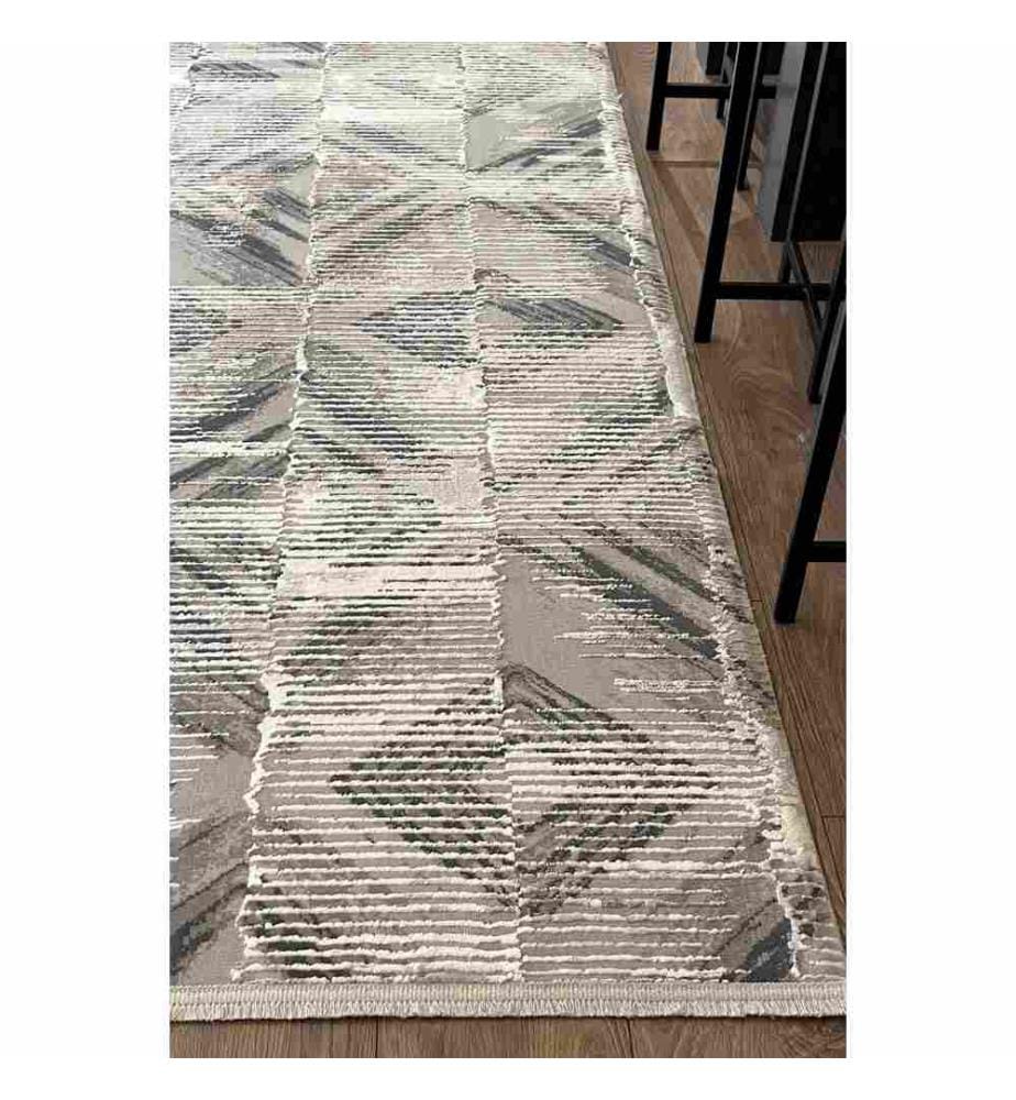 Tapis de salle, Gris, 70% Polypropylène - 30% Polyester, 100 x 500 cm