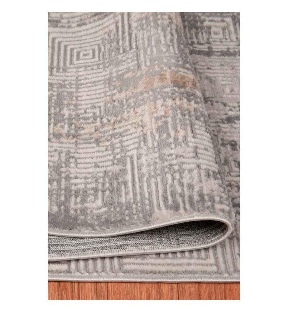 Tapis de salle, gris, 100% polyester, 120 x 450 cm