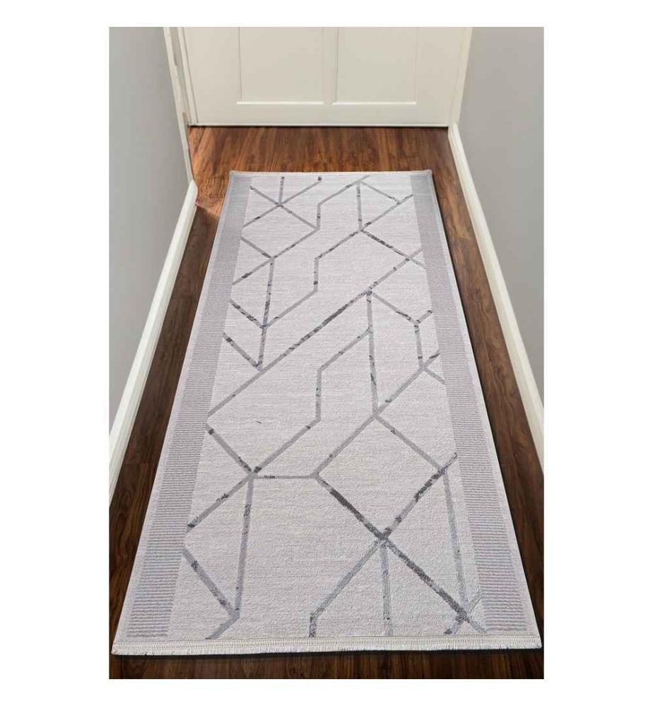 Tapis de hall, gris, 100 % acrylique, 100 x 450 cm
