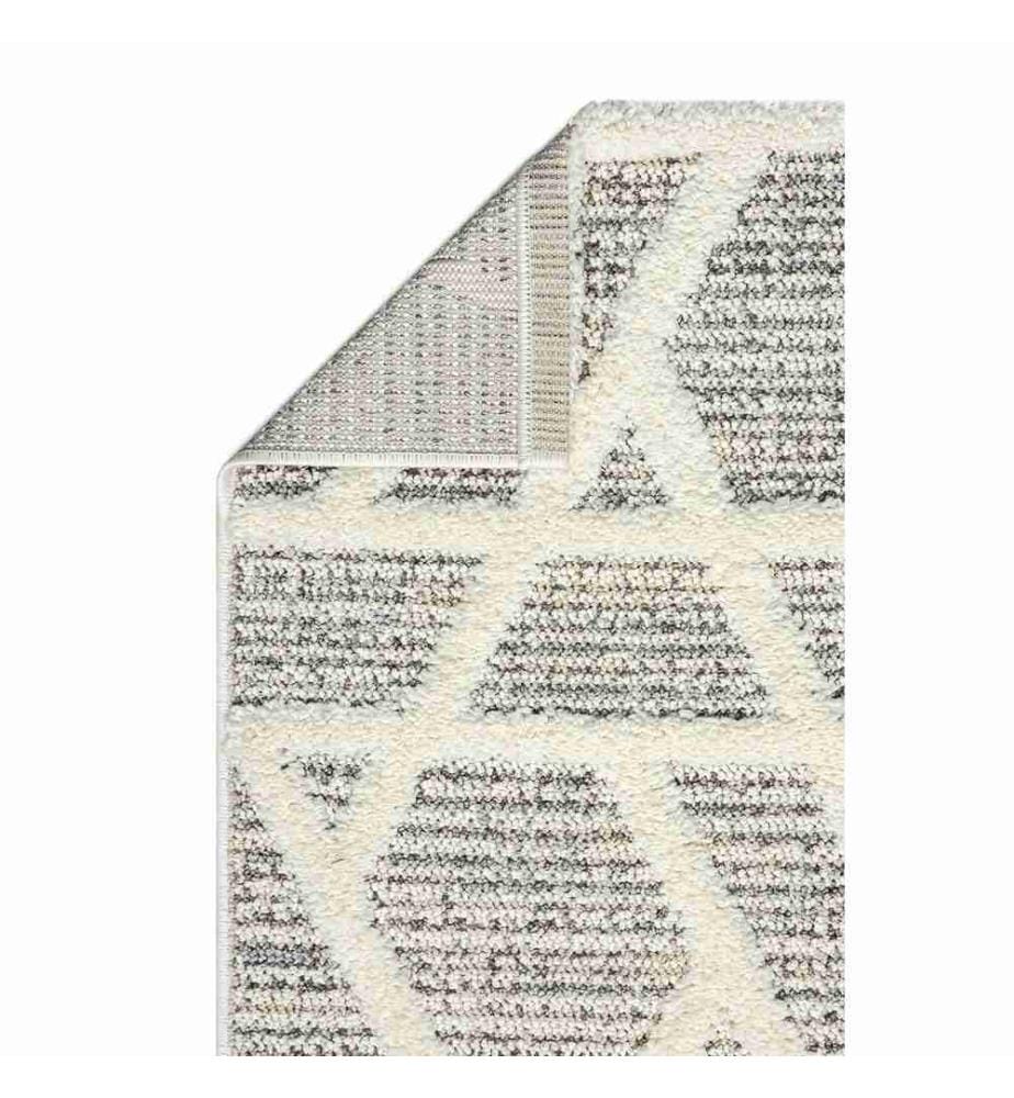 Flurteppich, Creme, Grau, 100% Polypropylen, 80 x 250 cm