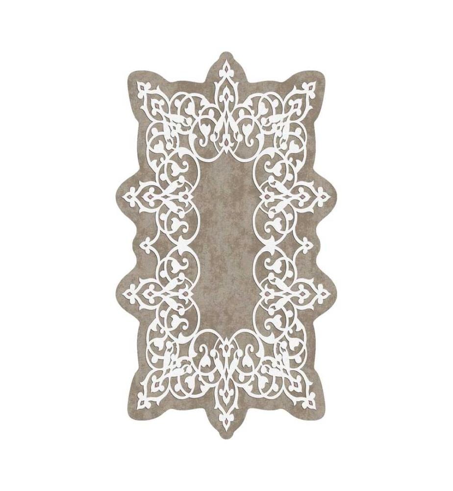 Tapis de salle, crème, 100% polyester, 80 x 150 cm
