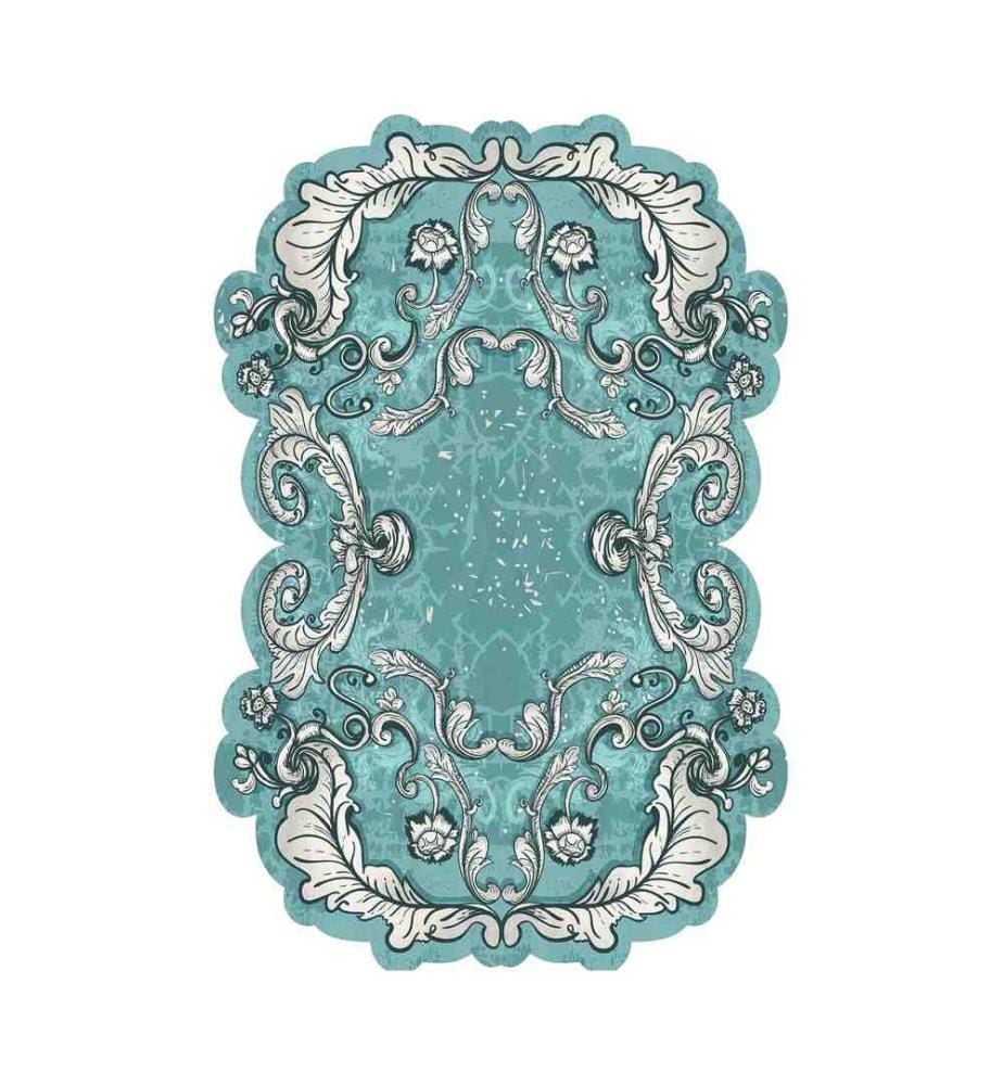 Tapis de salle, Turquoise, 100% polyester, 80 x 200 cm