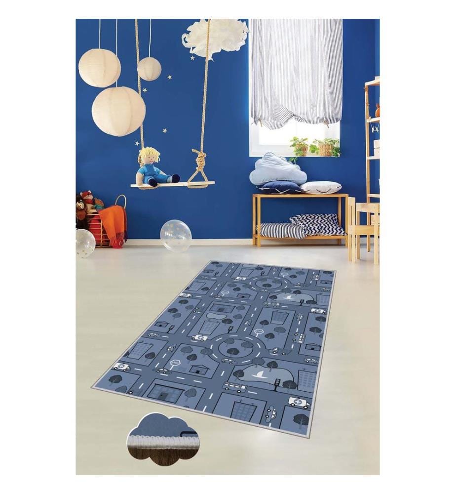 Teppich, Mehrfarbig, 100% Polyester, 80 x 50 cm