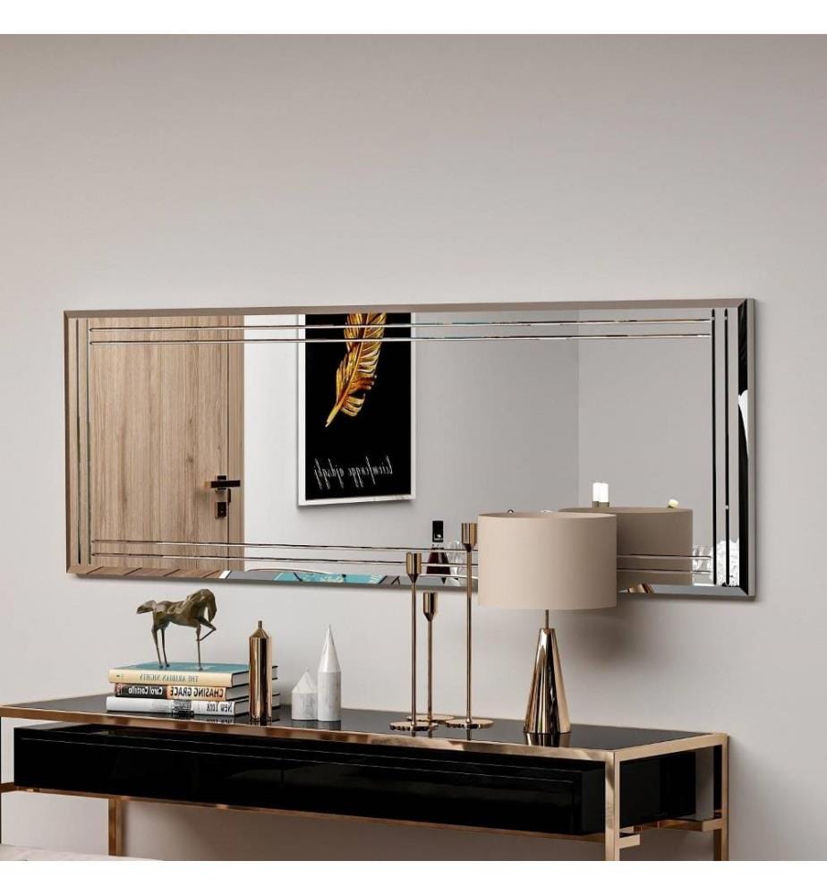 Miroir, blanc, MDF, Miroir de commode