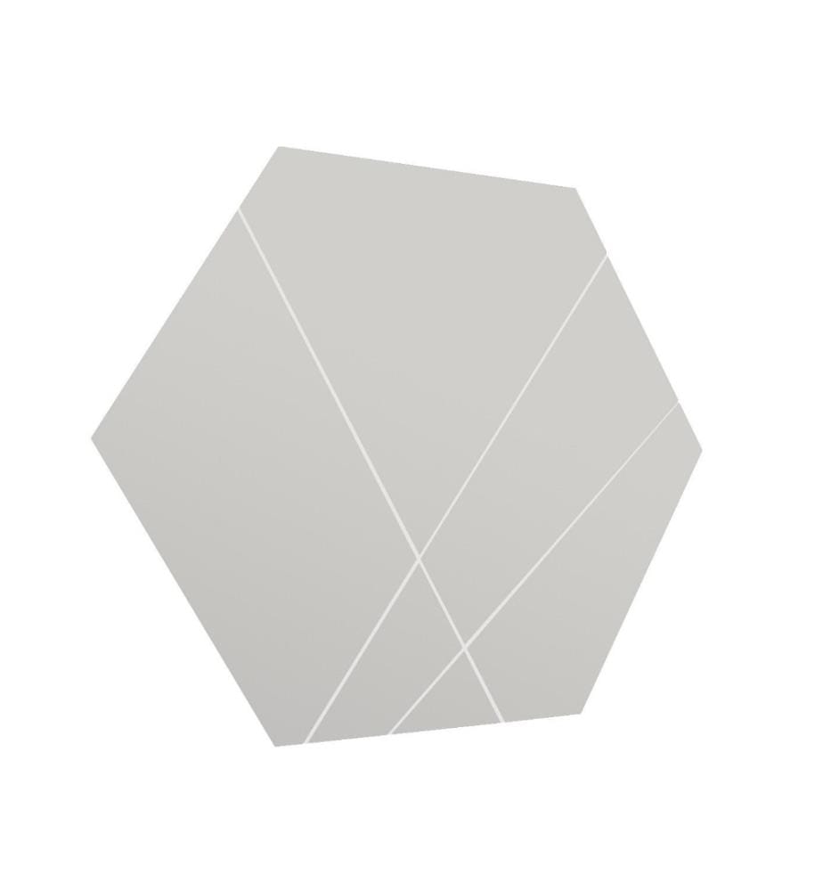 Miroir, blanc, MDF, miroir hexagonal