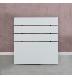 Testiera, bianco, pannello truciolare rivestito in melamina