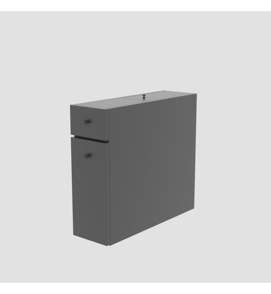 Armoire de toilette, Anthracite, panneau de particules mélaminé