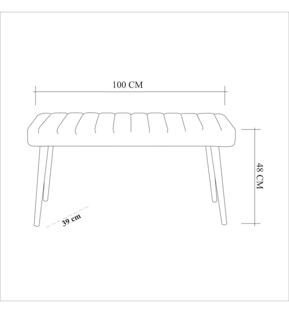 Banc, Atlantic Pine Green, structure métallique, tissu polyuréthane