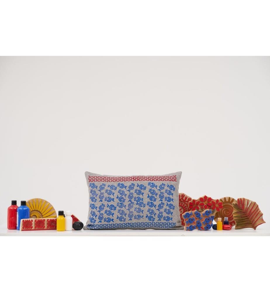 Housse de coussin, grise, 100 % CHENILLE