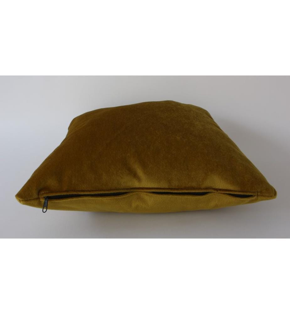 Housse de coussin, moutarde, 100 % VELOURS