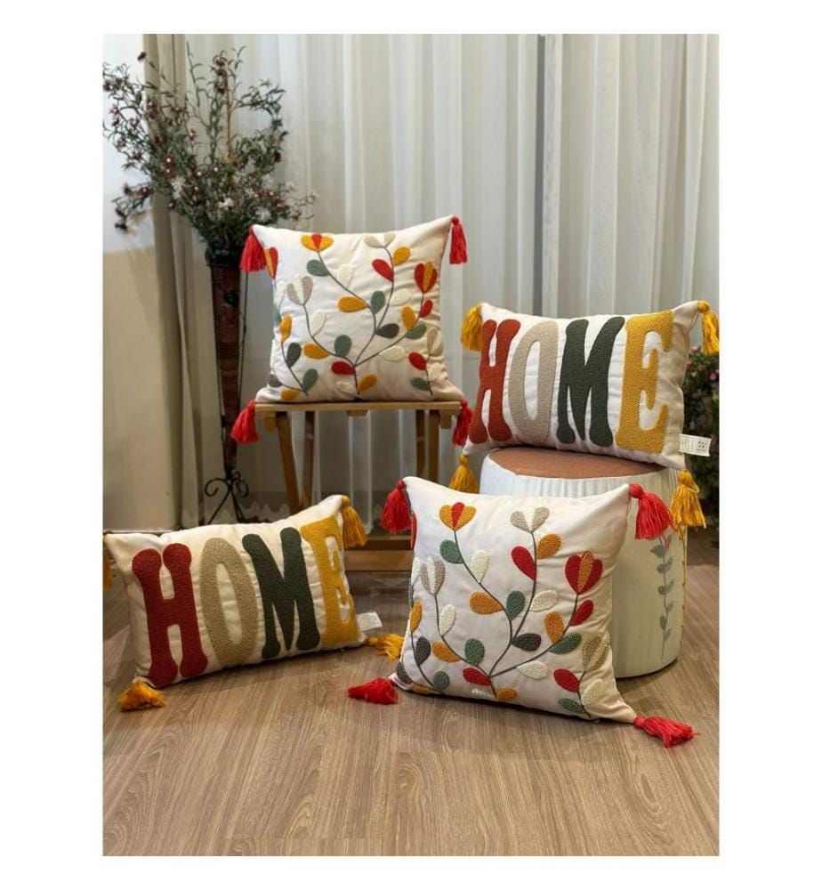 Kissenbezug-Set, Mehrfarbig, Stoff: 100 % POLYESTER