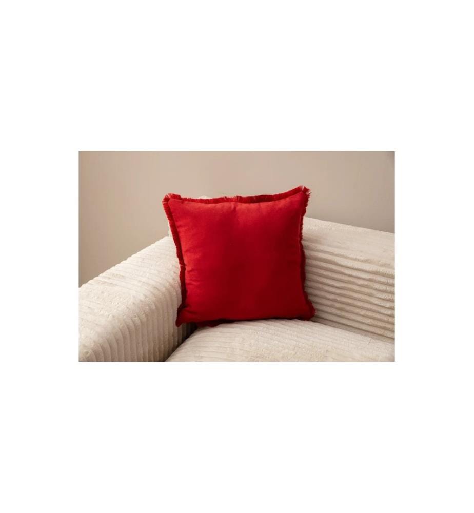 Housse de coussin, rouge, tissu : 100 % POLYESTER