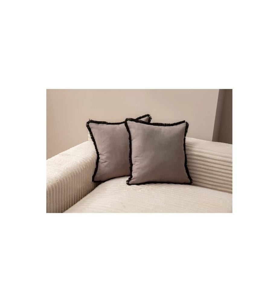 Kissenbezug-Set, 2 Stück, grau, Material: 100 % POLYESTER