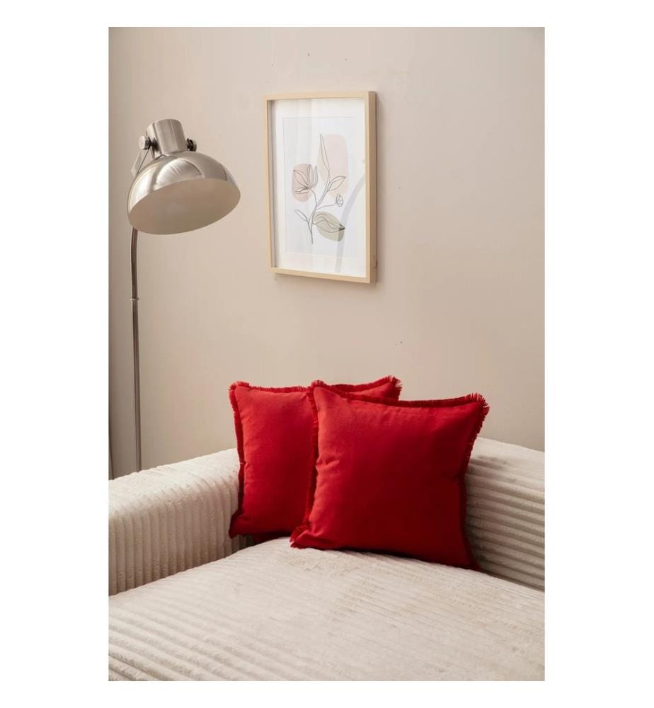 Kissenbezug-Set, 2 Stück, rot, Material: 100 % POLYESTER