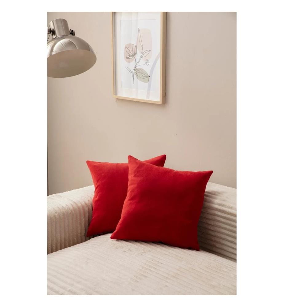Kissenbezug-Set, 2 Stück, rot, Material: 100 % POLYESTER
