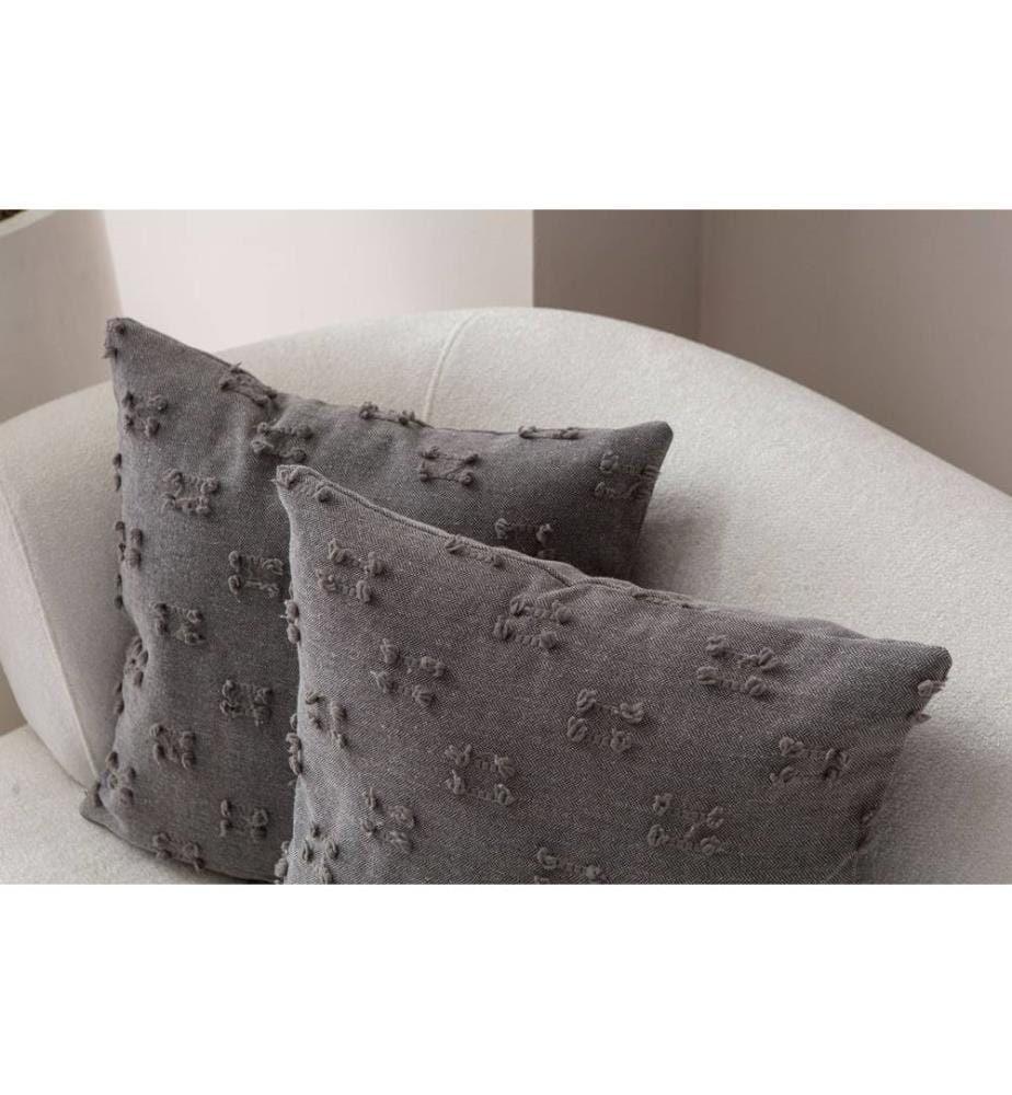 Kissenbezug-Set, 2 Stück, grau, Material: 100 % POLYESTER